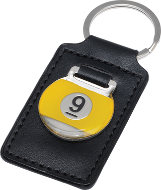 Action NIKC9 – 9-Ball Leather Key Chain | Billiards-Themed Accessory