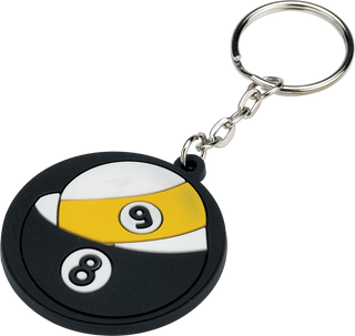 Action NIKC98 – 8 & 9-Ball Rubber Key Chain | Billiards-Themed Accessory
