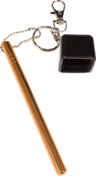 QCHM Metal Pool Cue Chalker with Keychain – Sturdy Metal & Vinyl Build | Available in Blue, Bronze, Gold & Silver