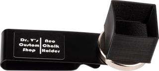 Dr. V’s QCNEO Neo Magnetic Pool Cue Chalker – Square Design | Black Metal with Super Strong Magnet & Neon Vinyl Holder (Various Colors