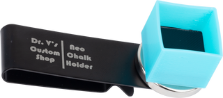 Dr. V’s QCNEO Neo Magnetic Pool Cue Chalker – Square Design | Black Metal with Super Strong Magnet & Neon Vinyl Holder (Various Colors