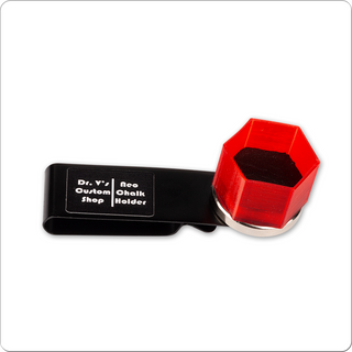 Dr. V’s QCNEO Neo Magnetic Pool Cue Chalker – Hexagon Design | Black Metal with Super Strong Magnet & Neon Vinyl Holder (Various Colors)