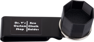 Dr. V’s QCNEO Neo Magnetic Pool Cue Chalker – Octagon Design | Black Metal with Strong Magnet & Neon Vinyl Holder (Various Colors)