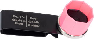 Dr. V’s QCNEO Neo Magnetic Pool Cue Chalker – Octagon Design | Black Metal with Strong Magnet & Neon Vinyl Holder (Various Colors)