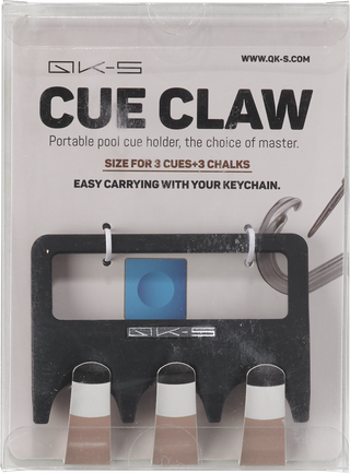 QK-S QHQK3 Cue Holder – Portable 3 Cue Billiard Holder – Non-Slip Rubber Design – Black