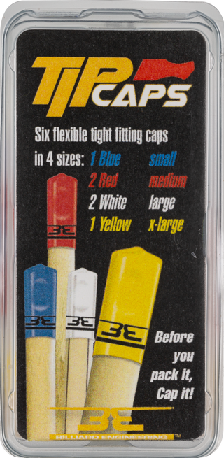 Billiards Engineering QTCAP Tip Protector – 6 Tight-Fit Cue Tip Caps (4 Sizes)