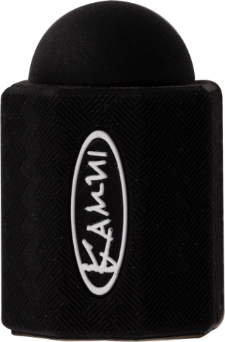 Kamui QTKTP Cue Tip Protector – Silicone Tip Guard with Leather Burnisher – 1” Diameter – Black / Red