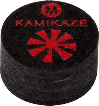 Kamikaze QTKZBLK Black Cue Tip – 9-Layer Pig Skin – Hard / Medium / Soft / Super Soft – 14mm
