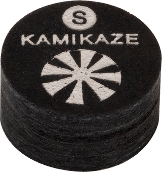 Kamikaze QTKZBLK Black Cue Tip – 9-Layer Pig Skin – Hard / Medium / Soft / Super Soft – 14mm