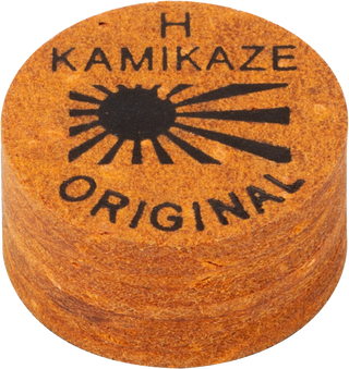 Kamikaze QTKZOB Original Brown Cue Tip – 8-Layer Japanese Pig Skin – Hard / Medium / Soft / Super Soft – 14mm