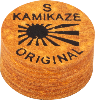 Kamikaze QTKZOB Original Brown Cue Tip – 8-Layer Japanese Pig Skin – Hard / Medium / Soft / Super Soft – 14mm