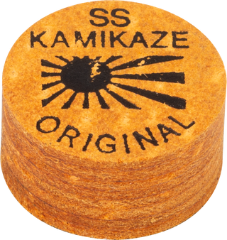 Kamikaze QTKZOB Original Brown Cue Tip – 8-Layer Japanese Pig Skin – Hard / Medium / Soft / Super Soft – 14mm