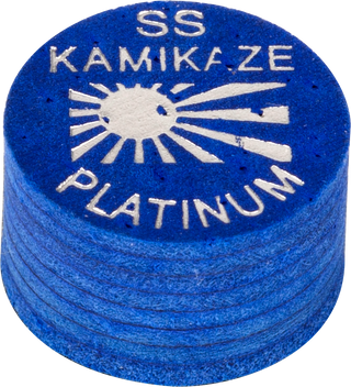Kamikaze QTKZP Platinum Cue Tip – 8-Layer Japanese Pig Skin – Hard / Medium / Soft / Super Soft – 14mm