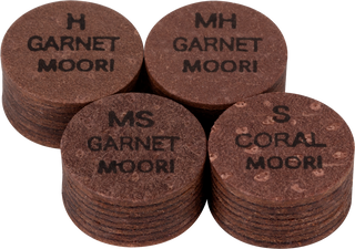 Moori QTMORJ Jewel Series Cue Tips – Single Pig Skin Tip – Hard / Medium-Hard / Medium-Soft / Soft – 14mm