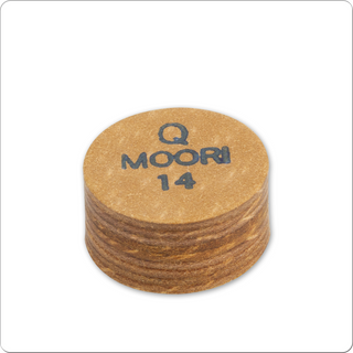 Moori QTMOR Cue Tips – Single Pig Skin Tip – Hard / Medium / Soft – 14mm