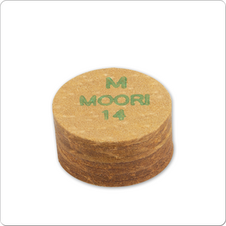 Moori QTMOR Cue Tips – Single Pig Skin Tip – Hard / Medium / Soft – 14mm