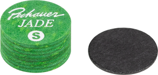 Pechauer Jade QTPJ Cue Tip – Single Layered Leather Tip – Hard / Medium / Soft – 14mm – Green