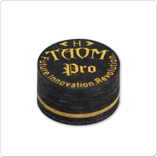 Taom Pro Cue Tip – Single Layered Pig Skin Tip – Hard / Medium / Soft – 14mm – Premium Control & Feel
