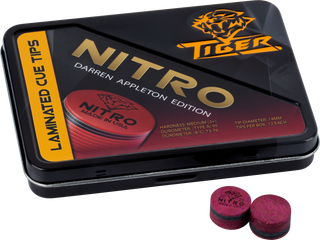 Tiger Nitro Cue Tips – Medium, 11mm Pig Skin | Box of 12