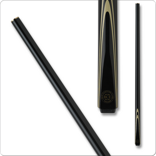 Riley RILS12 Snooker Cue – Painted Black Maple with Green Veneers & BCE Logo (Medium/Heavy)