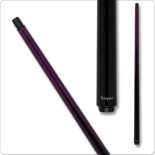 Scorpion SCO124 Carbon Fiber Sneaky Pete Cue – Purple, 12.4mm Tip, Uni-Loc Quick Release (18–21 oz)
