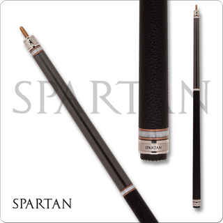 Spartan SPR13 Pool Cue – 19oz, Uni-Loc, Metallic Grey with Black Leather Wrap