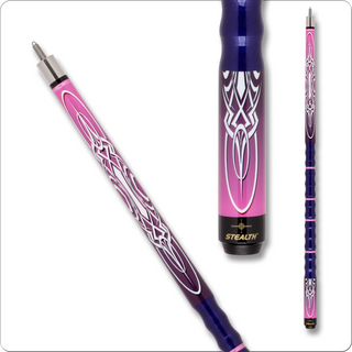 Stealth STH10 Cue – Pink & Purple Tribal Design with XS Shaft Option
