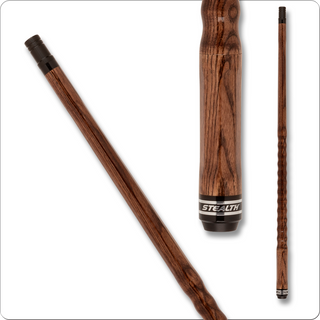 Stealth STH415 3-Piece Sandalwood Ash Pool Cue – Dooley Handle, 12.5mm Tip – 17–21oz