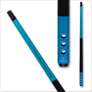 Stealth STH501 Blue Aluminum Series Pool Cue – 12.5mm Tip, 29" Maple Shaft, 3/8x10 Joint