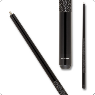 Action STR09 Starter Cue – 18oz–21oz Beginner Pool Cues | 13mm Leather Tip, 29" Hard Rock Maple Shaft, Fiber Linen Ferrule | Black Stained Maple with Nylon Wrap | Durable & Affordable