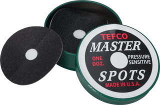 Tefco TPMS12 Master Spots – Pack of 12 Black Felt Protectors for Pool Tables