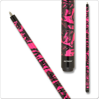Action VAL43 Value Cue – Metallic Purple Pool Cue | 18–21oz, 13mm Action Layered Tip, Hard Rock Maple, Black Collar
