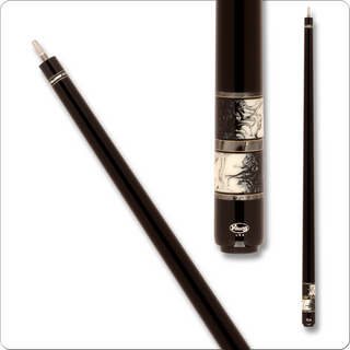 Viking VIK3301 Cue – Midnight Black Stain with Venetian Marble Premium Pearl Sleeve – ViKORE Shaft – 13mm Tiger Everest Tip – Made in USA