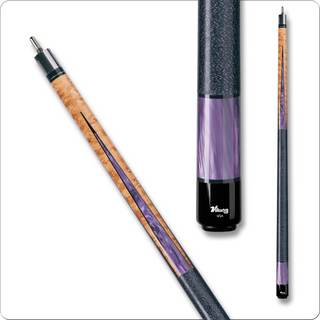 Viking VIK402 Cue – Purple Pearl Inlays, VIKORE Shaft, Tiger Everest Tip – 18oz to 21oz