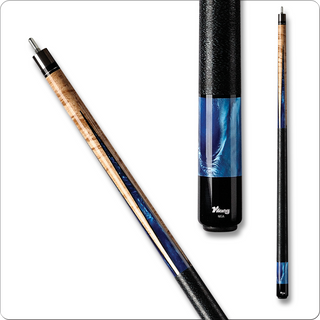 Viking VIK403 Premium Cue – Birdseye Maple, Blue Pearl Points, VIKORE Shaft, Tiger Everest Tip – 18–21oz