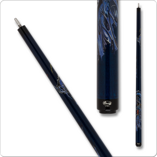 Viking VIKDRAG Cue – Blue Stained Maple with Dragon Graphic & ViKORE Shaft