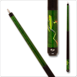 Viking VIKFROG Cue – Green Stained Maple with Tree Frog Graphic & V PRO Shaft