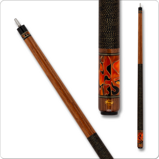 Viking VIKT1300 Twilight Series Cue – 13mm Tiger Everest Tip, ViKORE Shaft, Orange & Black Design, Made in USA