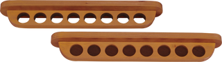 WR8R 8-Cue Roman Wall Rack – Hardwood Billiard Cue Holder – Available in Chocolate, Honey, Midnight & Wine – 19.5"x3"